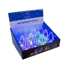 Фигура светодиодная "Пингвин Кристалл" 1LED RGB 0.1Вт IP20 на подставке элементы питания 3хAG13(LR44) (в компл.) Neon-Night 501-