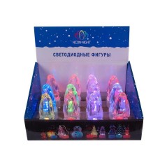 Фигура светодиодная "Пингвин Кристалл" 1LED RGB 0.1Вт IP20 на подставке элементы питания 3хAG13(LR44) (в компл.) Neon-Night 501-