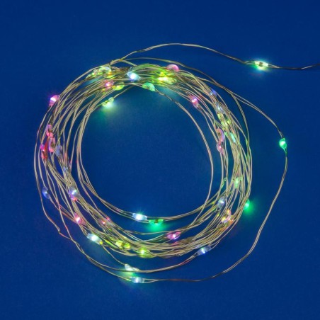 Гирлянда LED на батарейках ULD-S0500-050/DTB/3AA/RC RGB IP20 DEW 3AA (не в/к) 5м 50 диодов RGB свет пульт ДУ (в/к) Uniel UL-0000