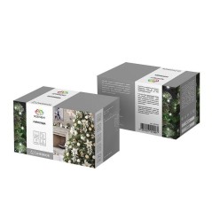 Гирлянда светодиодная "Твинкл Лайт" 10м 80LED бел. 5.7Вт 220-240В IP20 с контроллером 8 режимов провод ПВХ темн. зел. Neon-Night