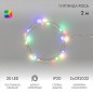 Гирлянда светодиодная "Роса" 2м 20LED мультиколор RGB 5Вт 4.5В IP20 провод прозр. элементы питания 2хCR2032 (в компл.) Neon-Nigh