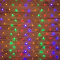 Гирлянда светодиодная "Сеть" 1.8х1.5м 180LED мультиколор 15Вт 220-240В IP20 с контроллером 8 режимов провод ПВХ прозр. Neon-Nigh