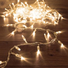 Гирлянда светодиодная "Кластер" 10м 200LED тепл. бел. 16Вт IP65 провод ПВХ прозр. (нужен шнур питания 303-500-1) Neon-Night 303-