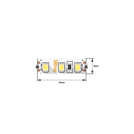 Лента светодиодная стандарт 2835 120LED/м 12Вт/м 12В IP20 со скотчем 3М нейтр. бел. (уп.5м) SWG Standard 00-00009236