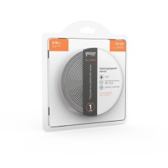 Лента светодиодная Basic 5050/60-SMD 8Вт/м 3000К тепл. бел. IP20 900лм/м 12В 10мм (уп.5м) GAUSS BT024