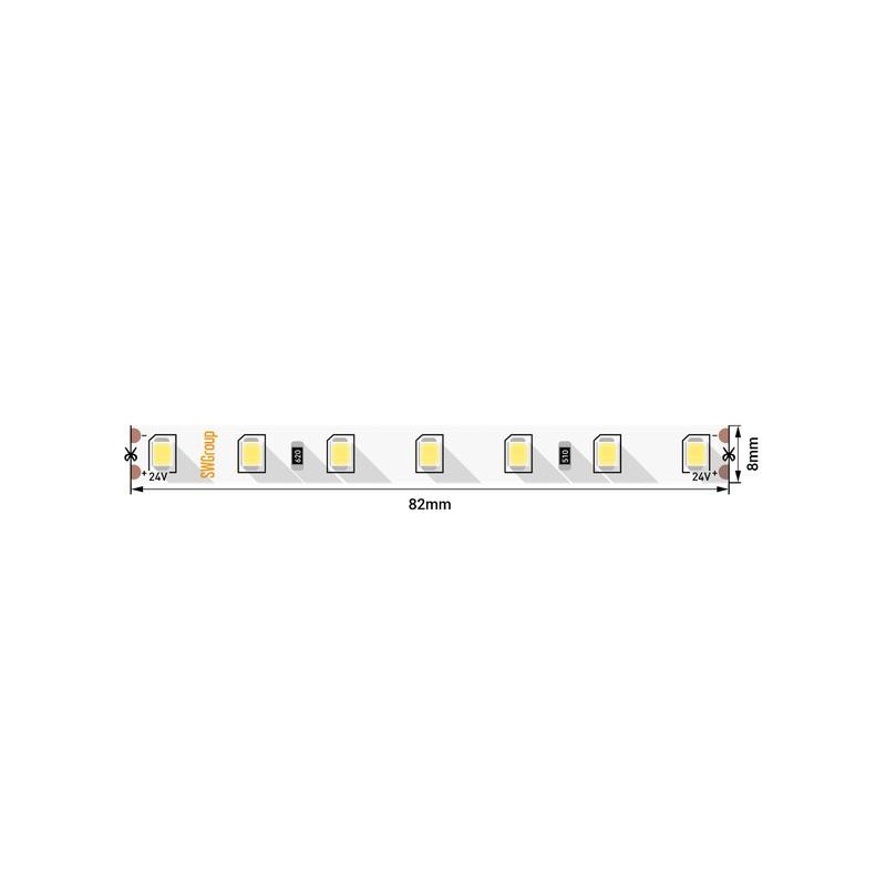 Лента светодиодная ПРО 2835 84LED/м 8.6Вт/м нейтр. бел. 24В IP20 (уп.5м) SWG PRO 00-00005849