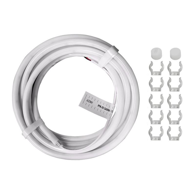 Лента светодиодная Гибкий Неон PFN-03 "SAUNA 24В" 2835/120 4000К d13мм (в компл.: 2 заглушки, 10 крепежей) IP68 термостойкая для
