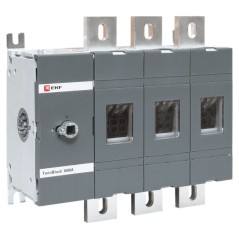 Рубильник 3п 2000А без рукоятки управления TwinBlock EKF tb-s-2000-3p