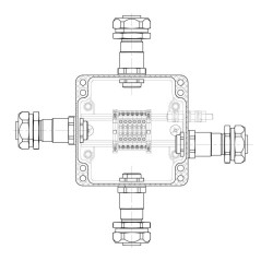 Коробка взрывозащищенная клеммная из полиэстераTBE-P-03-(6xCBC.2)-1xKAEPM2MHK-20(A)-1xKAEPM2MHK-20(B)-1xKAEPM2MHK-20(C)-1xKAEPM2