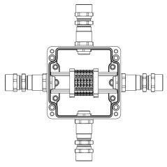 Коробка взрывозащищенная клеммная из полиэстера TBE-P-03-(6xCBC.2)-1xKA2MHK(A)-1xKA2MHK(B)-1xKA2MHK(C)-1xKA2MHK(D)1Ex e IIC Т5 G