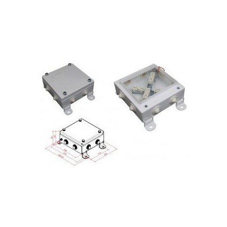 Коробка монтажная огнестойкая КМ-О (16к)-IP54-1515 8 вводов Гефест 263118