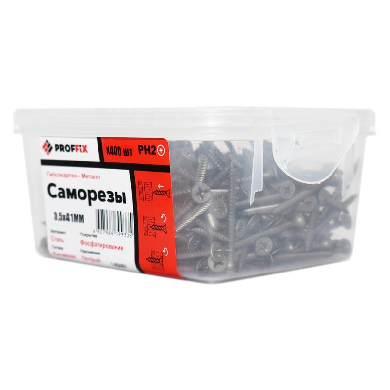 Саморез гипсокартон-металл 3.5х41 усилен. (TWN) (контейнер) (уп.400шт) Tech-KREP PRO 146477 Саморез гипсокартон-металл 3.5х41 усилен. (TWN) (контейнер) (уп.400шт) Tech-KREP PRO 146477