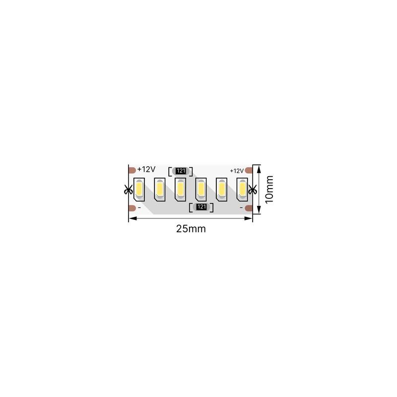 Лента светодиодная стандарт 3014 240 LED/м 24 Вт/м 12В IP20 тепл. бел. (уп.5м) SWG Standard 00-00009470