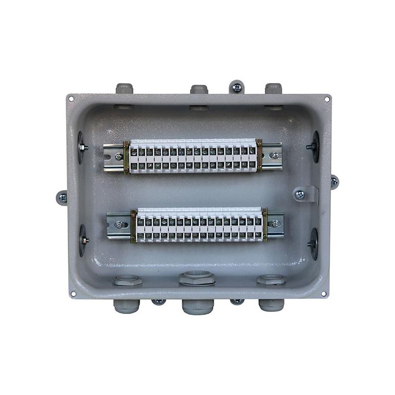 Коробка клеммная КЗНС-32 У2 32 зажима IP54 (пластиковые вводы PG) Электротехник ET000646