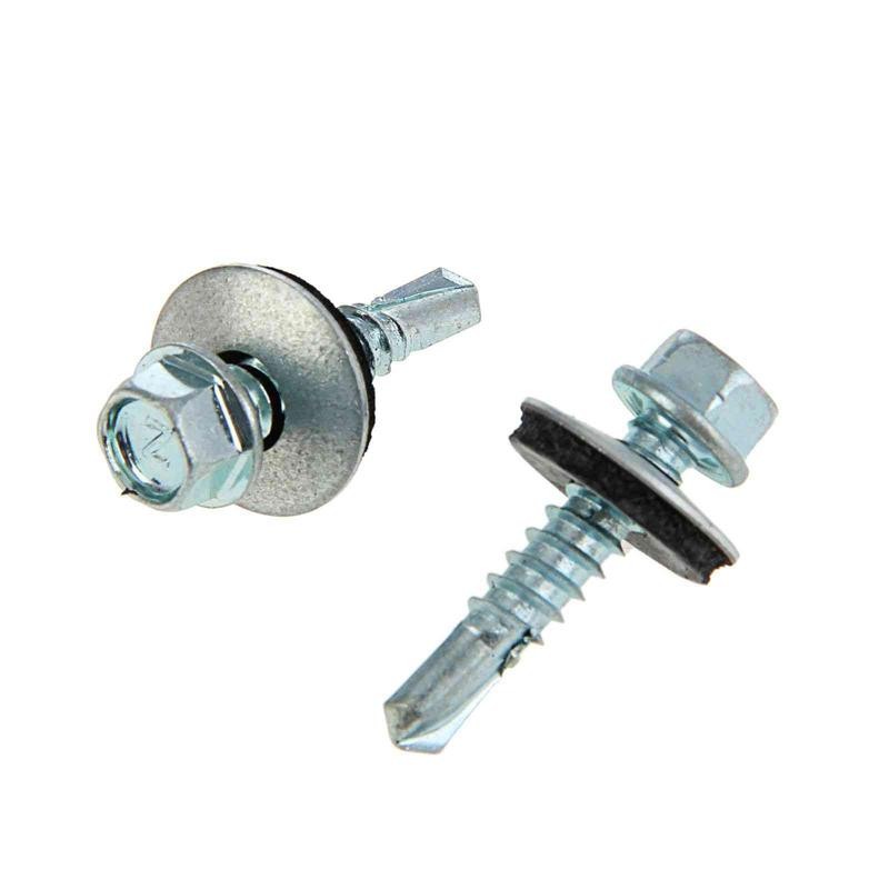Саморез кровельный 4.8х28 оцинк. с буром коробка (уп.5кг) Tech-Krep 140556