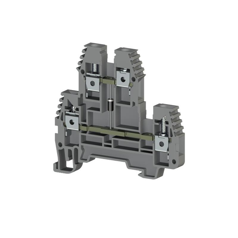 Клеммник 2-х ярусный 4кв.мм с диодом сер. PIK4ND-B Klemsan 319229 Клеммник 2-х ярусный 4кв.мм с диодом сер. PIK4ND-B Klemsan 319229