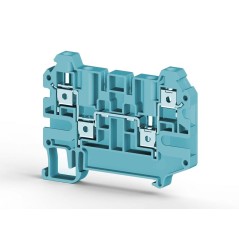 Клеммник 4-х выводной 4кв.мм син. AVK 4CC Klemsan 325201