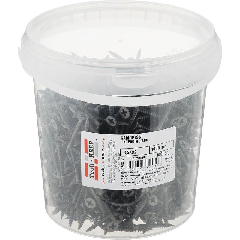 Саморез ШСГМ 3.5х32 (уп.1000шт) Tech-KREP 100091 Саморез ШСГМ 3.5х32 (уп.1000шт) Tech-KREP 100091