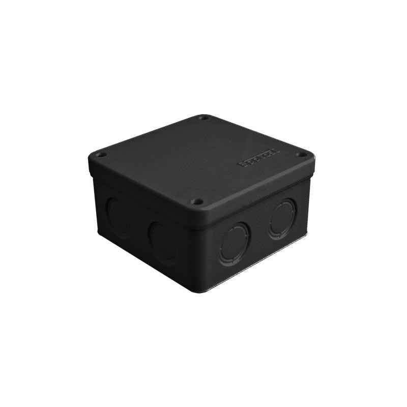 Коробка распределительная ОП 105х105х56мм IP54 7 выходов без гермовводов крышка на винтах материал - полипропилен черн. Epplast 