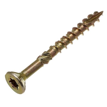 Саморез конструкц. самозенкующий 4.0х70 потай желт. цинк TORX (уп.100шт) коробка СТРОЙМЕТИЗ 20230922003