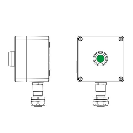 Пост управления взрывозащищенный из алюминия CPE-A-12-(1xP1G(11))-1xKAEPM2MHK-20(C)1Ex d e IIC Т5 Gb / Ex tb IIIC T95град.C Db I