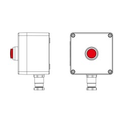 Пост управления взрывозащищенный из полиэстера CPE-P-03-(1xLR(250))-1xKH2MHK(C)1Ex d e IIC Т5 Gb / Ex tb IIIC T95град.C Db IP66/