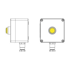 Пост управления взрывозащищенный из полиэстера CPE-P-03-(1xLY(250))-1xKH2MHK(C)1Ex d e IIC Т5 Gb / Ex tb IIIC T95град.C Db IP66/