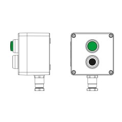 Пост управления взрывозащищенный из полиэстера CPE-P-03-(1xP1B(11)-1xLG(250))-1xKH2MHK(C)1Ex d e IIC Т5 Gb / Ex tb IIIC T95град.