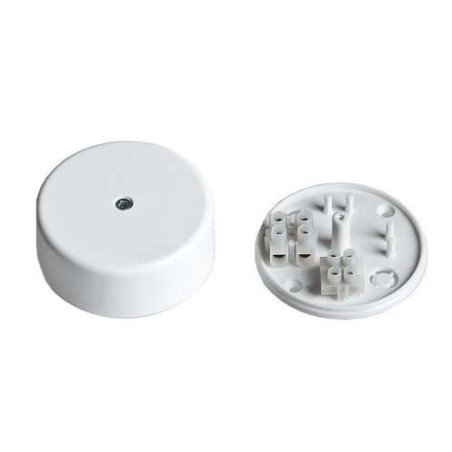 Коробка ОП Тусо распаячная D-62мм H-24мм 2 клемника бел. IP40 Ruvinil 65001Б