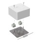 Коробка огнестойкая для кабель-канала 40-0460-FR2.5-4-П Е15-Е120 с термопредохранителем 85х85х45 Промрукав 40-0460-FR2.5-4-П