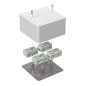 Коробка огнестойкая разветвительная для кабель-канала 40-0460-FR6.0-4-8-Р Е15-Е60 85х85х45 Промрукав 40-0460-FR6.0-4-8-Р