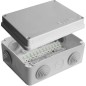 Коробка распределительная ОП 150х110х70мм IP54 с клемм. 10 выходов 6 гермовводов 10А 12 контактов крышка на винтах сер. Epplast 