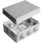 Коробка распределительная ОП 150х110х70мм IP54 с клемм. 10 выходов 10 гермовводов 16А 24 контакта крышка на винтах сер. Epplast 