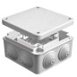 Коробка распределительная ОП 105х105х56мм IP54 с клемм. 7 выходов 4 гермоввода 16А 24 контакта крышка на винтах сер. Epplast 110