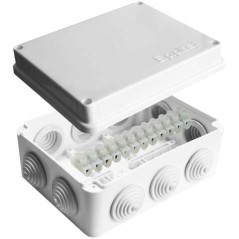 Коробка распределительная ОП 150х110х70мм IP54 с клемм. 10 выходов 10 гермовводов 10А 12 контактов крышка на винтах бел. Epplast