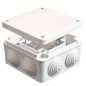 Коробка распределительная ОП 105х105х56мм IP54 с клемм. 7 выходов 4 гермоввода 16А 24 контакта. крышка на винтах бел. Epplast 11