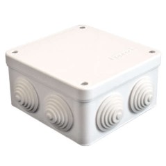 Коробка распределительная ОП 105х105х56мм IP54 7 выходов 7 гермовводов крышка на винтах бел. Epplast 110051