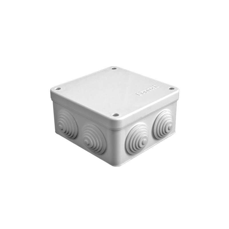 Коробка распределительная ОП 105х105х56мм IP54 7 выходов 7 гермовводов крышка на винтах сер. Epplast 110052