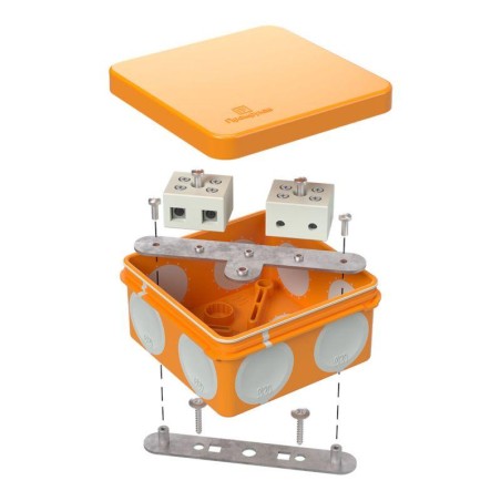 Коробка огнестойкая ОП двухкомпонентная 60-0210-FR10.0-4 Е15-Е120 80х80х40 Промрукав 60-0210-FR10.0-4