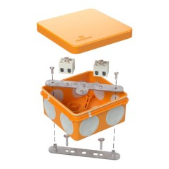 Коробка огнестойкая ОП двухкомпонентная 60-0210-FR2.5-4 Е15-Е120 80х80х40 Промрукав 60-0210-FR2.5-4
