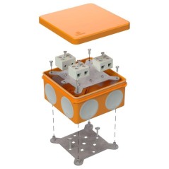 Коробка огнестойкая ОП двухкомпонентная 60-0300-FR10.0-6 Е15-Е120 RAL2004 100х100х50 Промрукав 60-0300-FR10.0-6