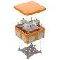 Коробка огнестойкая ОП двухкомпонентная 60-0300-FR10.0-6 Е15-Е120 RAL2004 100х100х50 Промрукав 60-0300-FR10.0-6