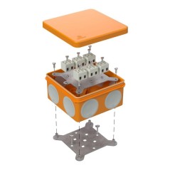 Коробка огнестойкая ОП двухкомпонентная 60-0300-FR2.5-12 Е15-Е120 100х100х50 Промрукав 60-0300-FR2.5-12