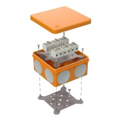 Коробка огнестойкая ОП двухкомпонентная 60-0300-FR6.0-12 Е15-Е120 100х100х50 Промрукав 60-0300-FR6.0-12