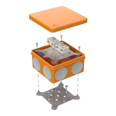 Коробка огнестойкая ОП двухкомпонентная 60-0300-FR6.0-4-4-Р Е15-Е60 100х100х50 Промрукав 60-0300-FR6.0-4-4-Р