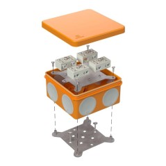Коробка огнестойкая ОП двухкомпонентная 60-0300-FR6.0-4-8-Р Е15-Е60 100х100х50 Промрукав 60-0300-FR6.0-4-8-Р