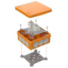 Коробка огнестойкая ОП двухкомпонентная 60-0303-FR6.0-4 Е15-Е120 100х100х40 Промрукав 60-0303-FR6.0-4
