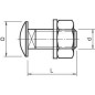 Комплект креп. M8х16 FRS 8х16 F 8.8 (болт плос/гол.+гайка+шайба) OBO 6406963