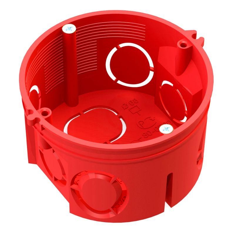 Коробка установочнаяСП 80-0501С безгалогенная (HF) 68х42 с саморезами без соединителя Промрукав 80-0501С