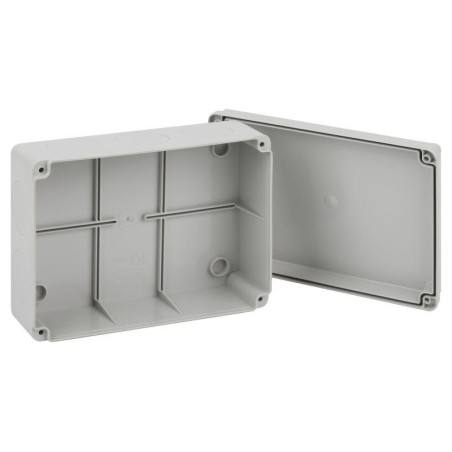 Коробка распаячная ОП 190х140х75мм приборная подъездная на винтах с гладкими стенками IP55 KORvp Эра Б0058944